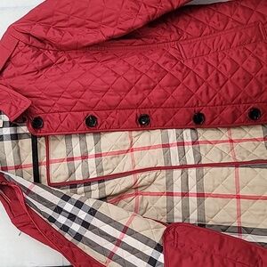 Burberry Brit Red Quilted Jacket Size Medium